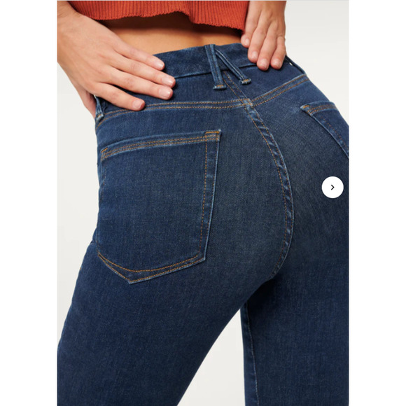 GOOD AMERICAN NWT ALWAYS FITS GOOD WAIST Denim JEANS in Blue821 // 00-4 - Picture 2 of 13